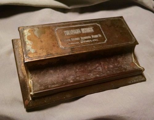 Vintage CHEATHAM SWITCH Co advertising Desk Set Pen Holder Stamp box Calendar