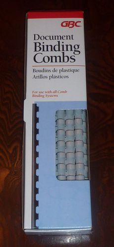 GBC Premium 3/8&#034; Gray Plastic Combs 25pk - 4090279 NEW