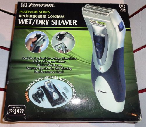 EMERSON WET/DRY SHAVER-PLATINUM SERIES-RECHARGEABLE/CORDLESS-NEW