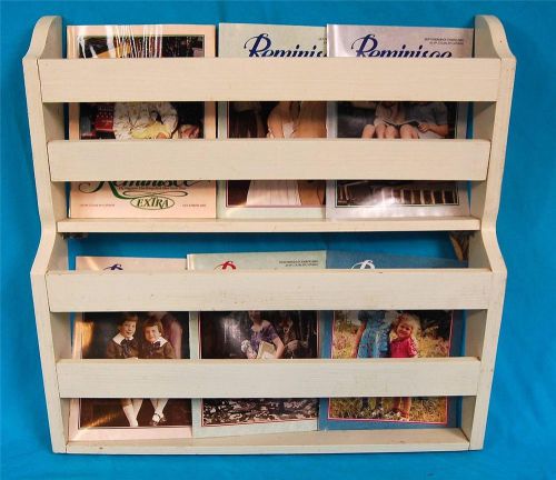 Vintage wooden wall hanging letter file holder magazine rack for sale