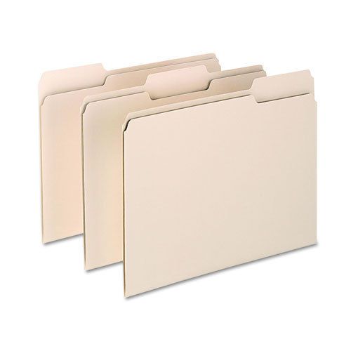 Archival Quality File Folders, 1/3 Cut Top Tab, Letter, Manila, 100/Box