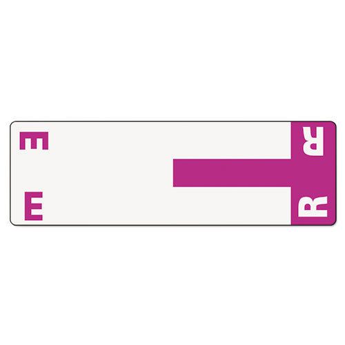 Alpha-z color-coded first letter name labels, e &amp; r, purple, 100/pack for sale