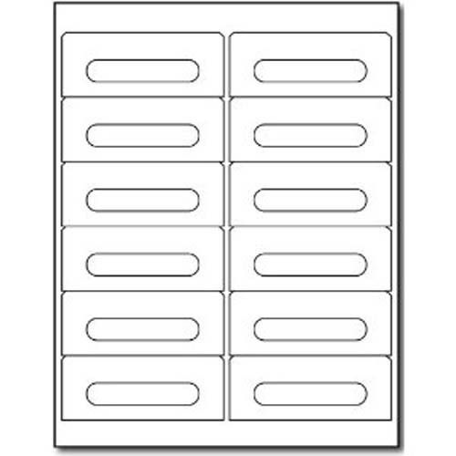 120 Blank Labels for Audio Tapes - 1 5/8&#034; x 3 1/2&#034; - Laser or Inkjet - White