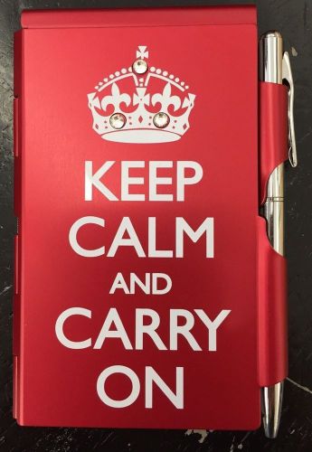 Wellspring Flip Note w/Pen - Keep Calm Bling #1580