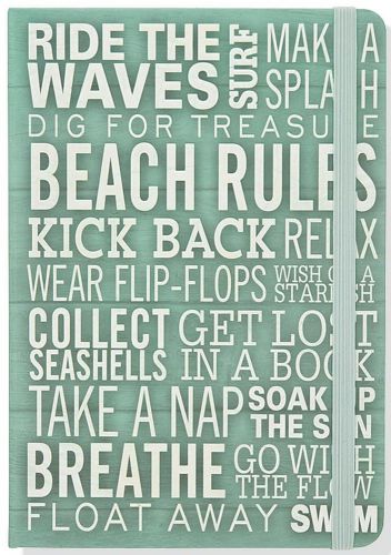 Peter pauper a5 lined notebook subway art beach rules journal for sale