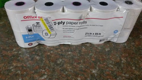 Cash Register &amp; Credit Card 2-ply Paper rolls 2 1/4 in x 85 ft per roll 10pk