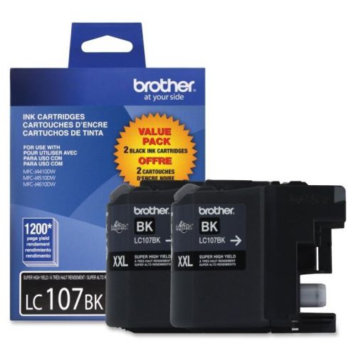 BROTHER INT L (SUPPLIES) LC1072PKS  2PK BLACK CARTRIDGE