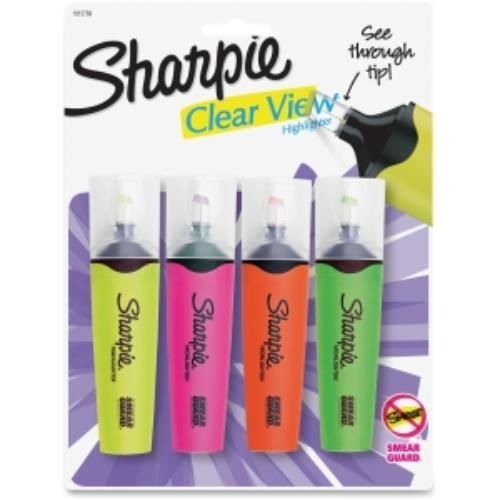 Sharpie Clear View Highlighters - Chisel Marker Point Style - 4 / (san1912769)