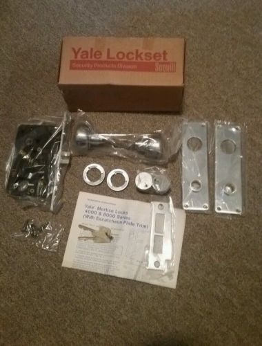 NOS Yale Mortise Lockset NICKEL FINISH 4000/8000 SERIES cat 8660 1/4 RHR