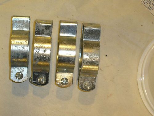 4 EA Conduit Hangers 2&#034; EMT  FOR 2&#034; RIGID OR 2&#034; THINWALL  W/ BOLT &amp;NUT