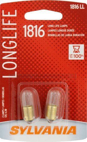 Sylvania 1816 LL Long Life Miniature Lamp  (Pack of 2)