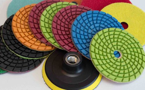 Diamond Polishing Pads 4 inch Wet/Dry 11 PC. Set &amp;Backer Marble Granite Concrete