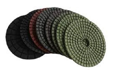 Premium 4&#034; wet polishing pad set for granite (set of 9 pads) for sale