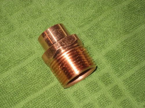 NIB LOT OF 5 - 3/4 INCH X 1 INCH  COPPER X MALE ADAPTER