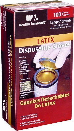 Wells lamont w770l 5 mil latex glove  100-glove for sale