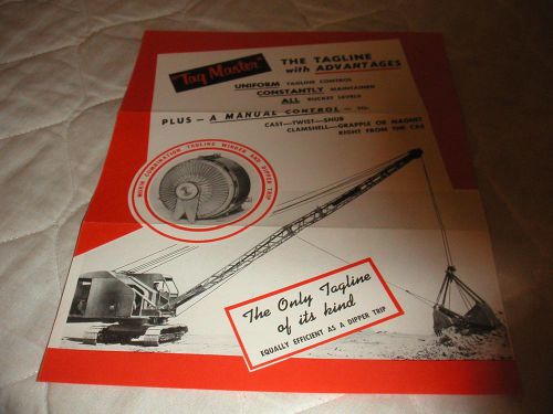 1950&#039;s MORIN CRANE TAG MASTER TAG LINE SALES BROCHURE