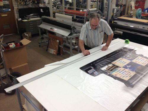 New 96&#034; (2x48&#034;) paper, mat foam board coroplast, vinyl, laminate, track cutter for sale