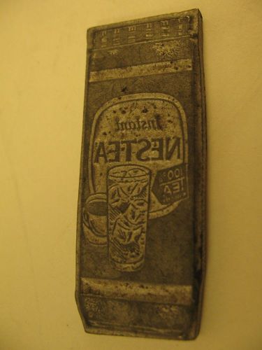 Metal &#034;NESTEA&#034; Printing Block Plate