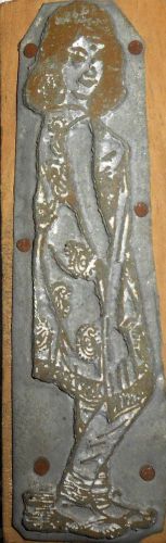 Vintage Letterspress Zinc Block Good ForStudy Printing Block Indian Women s1196