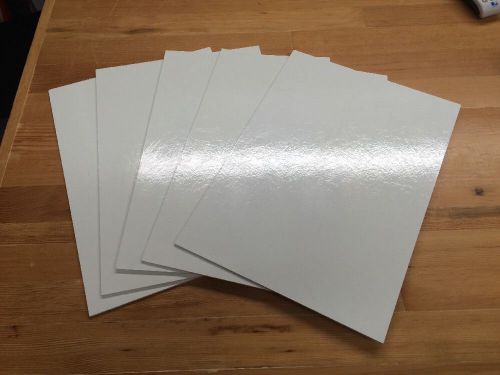 Five 10&#034; X 14&#034; White Fiber-Brite Sign Blanks