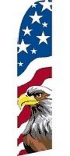 Patriotic eagle super sign flag + pole + spike * for sale