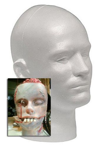 WHITE MALE MANNEQUIN/ MANIKIN STYROFOAM HEADS/ COSTUME DISPLAY