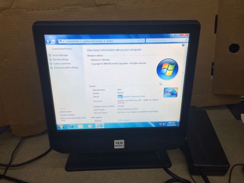 ELO 15 B3 Point Of Sale POS Terminal 15&#034; Core 2 Duo 3 Ghz 600 Gb MSR Windows 7