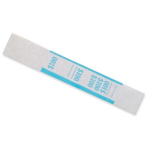 MMF $100 Currency Band - Self-sealing - Kraft - Blue, White - 1000/Box