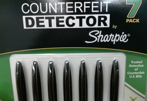 Sharpie Counterfeit Detector Check Real/ Fake Cash Bills Markers Pens 7 Pk -SALE