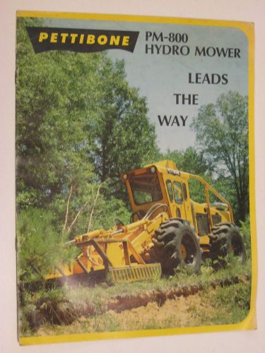 PETTIBONE PM-800 HYDRO MOWER 8 PAGE BROCHURE