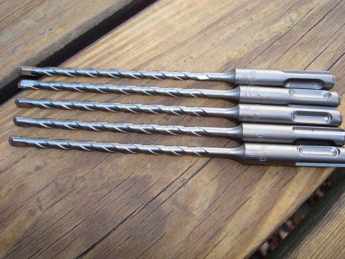 (5pc)1/4&#034; X 6&#034; Heller Anchor Bore SDS-PLUS Hammer Drill Bit,Concrete,Masonry