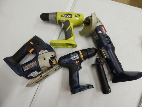 Ryobi 18volt 2 drills, Jigsaw, Grinder