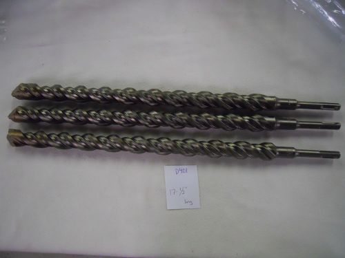 3 NEW BOSCH ANSI SDS PLUS CARBIDE TIPPED 1&#034; X 18&#034; DRILL BIT. S4L GERMAN {D401}