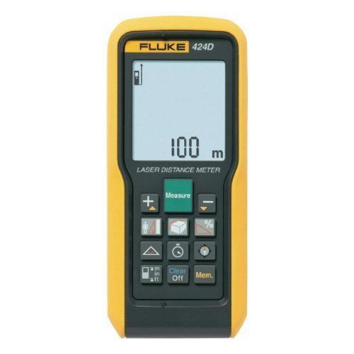 Fluke fluke-424d 424d laser distance meter, ii class, 100m range, +/-1mm for sale