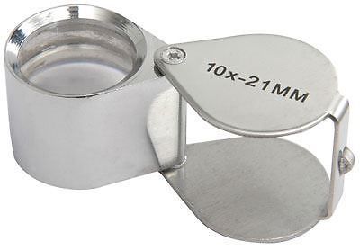 Folding Magnifier, 21mm Loupe, 10x, Chrome 700.063UK MERCURY