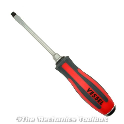 Vessel Megadora Tang-Thru 930 6 x 100 Flat Tip Screwdriver