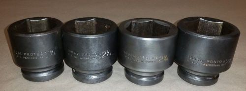 Proto 1 inch drive impact socket set 1-15/16, 2-1/16, 2-3/16, 2-1/4 inches for sale