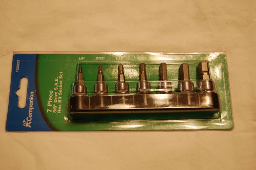 Sears Companion 7Pc. 3/8&#034; Drive Hex Bit Socket Set 1/8&#034; to 3/8&#034;