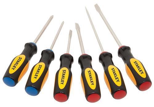 Stanley # 60-060 Standard Fluted Screwdriver Set 6-Piece Brand New