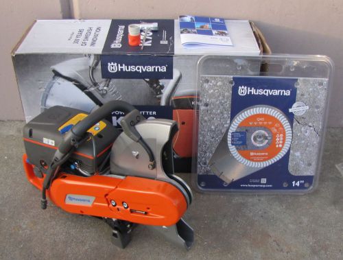 New husqvarna k760 14” concrete cut off demo saw with diamond blade for sale