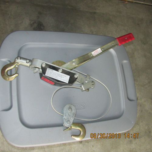 New 2 Ton 4,000lb Come Along Hoist Ratcheting Cable Winch Puller Crane Comealong