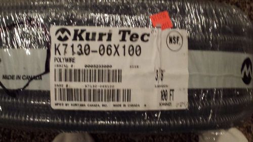 Kuri-tec vacuum rated 3-a sanitary clear pvc tubing 3/8 id (100 ft) 1/8&#034; wall for sale