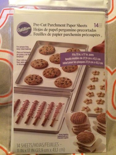 Wilton Pre Cut Parchment Paper Sheets, Packs Of 14 Sheets, Lot Of 5 Pckgs