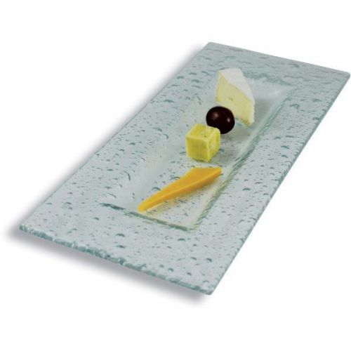 Small Rectangular Glass Plate Set of 12