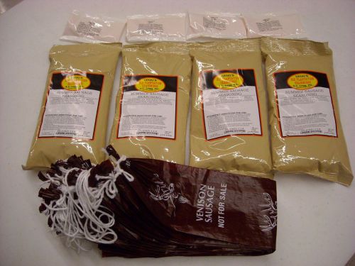 DEER VENISON SUMMER SAUSAGE KIT MAKES 100 LBS INCLUDES SEASONING, CASINGS, CURE