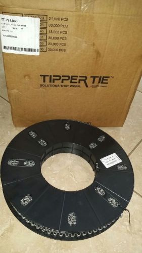 TIPPER TIE TT-791.866 CLIPS FOR FOOD PACKAGING 1CASE, 6 ROLLS 33,000 CLIPS