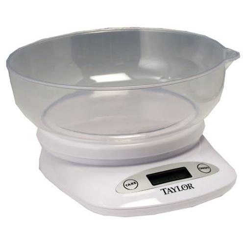 TAYLOR 3804 4.4-lb Digital Kitchen Scale with Bowl