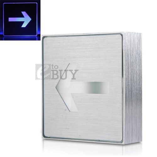 Silver aluminum sign blue led light direction arrow hotel bar ktv wall mount for sale