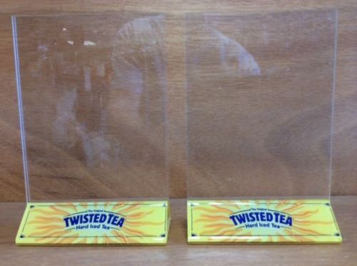 Twisted tea table tent menu holder - set of 2 - new old stock - free shipping for sale