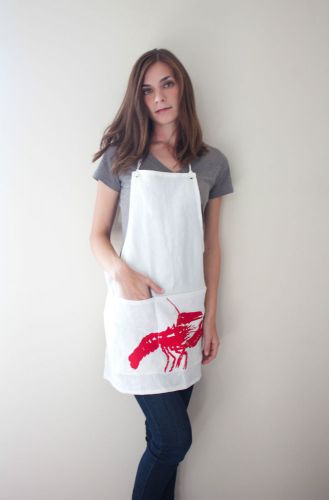 Lobster apron linen free shipping for sale